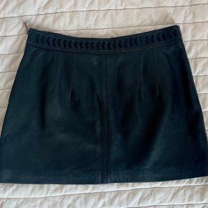 Zara Genuine Leather Mini Skirt